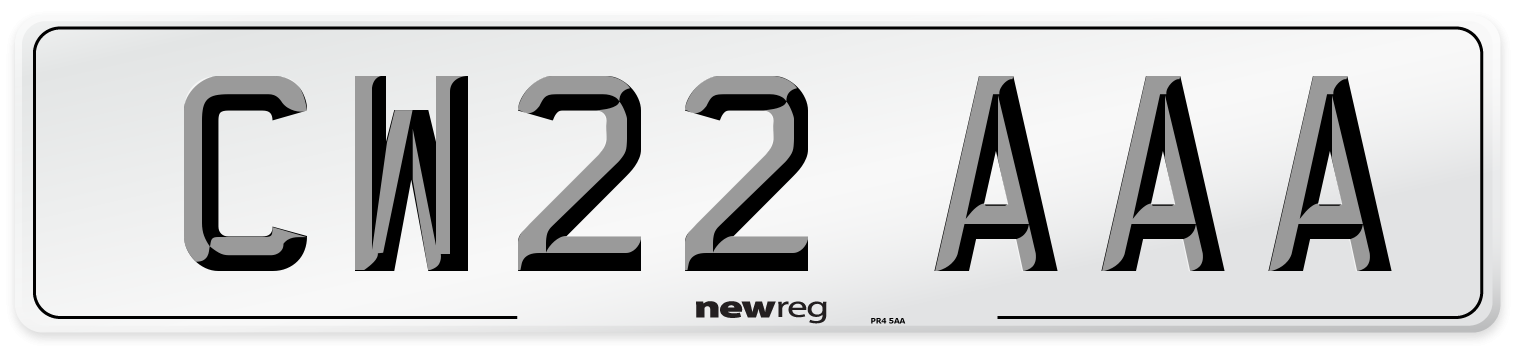 CW22 AAA Number Plate from New Reg
